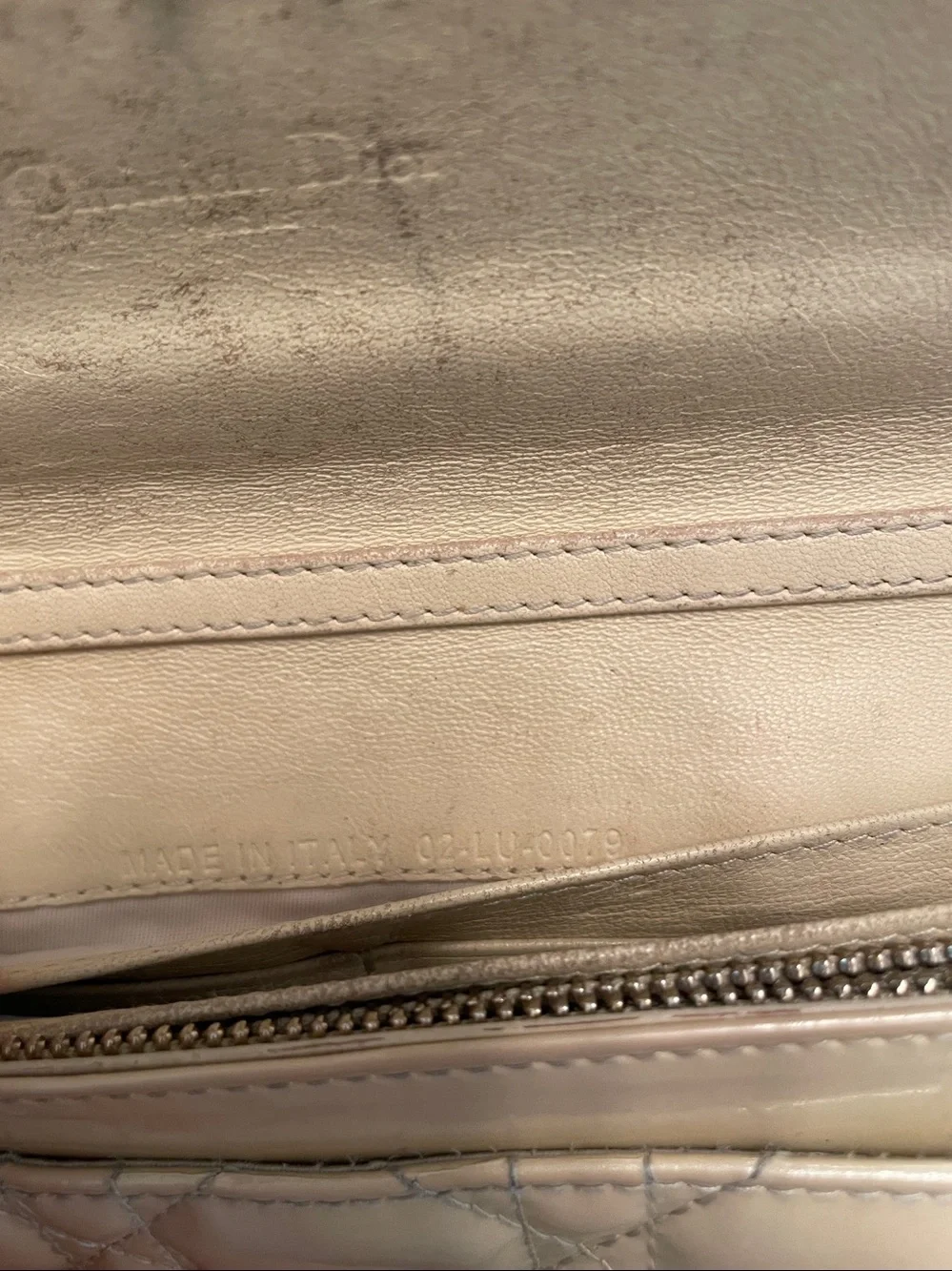 Christian Dior Cannage Patent Leather Lady Dior Rendezvous Wallet AS IS